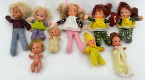 Miniature Doll Assortment (Lot of 9) including Honey Hill Bunch