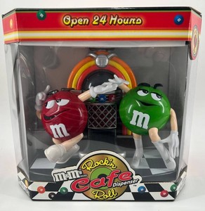 M&Ms Rockin Cafe Roll Candy Dispenser Collectible