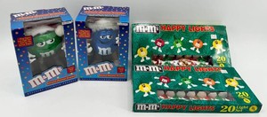 M&Ms Holiday Ornament & Light Set Mixed Lot of 4