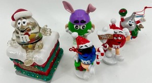 M&Ms Holiday Character Ornament Set (Lot of 5)
