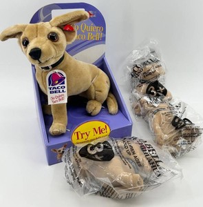 Vintage Taco Bell Yo Quiero Taco Bell Dog Plush Set (Lot of 4)
