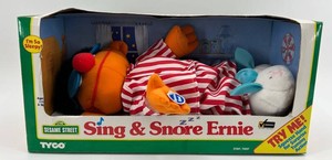 Vintage Tyco Sesame Street Sing & Snore Ernie Plush Toy With Box