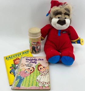 Raggedy Ann & Andy Books, Bubba Plush & Thermos Mixed Lot