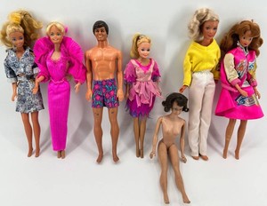 Vintage Mattel Fashion Doll Mixed Lot (Lot of 7) Including Barbie and Ken