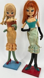 Vintage Holiday Fair Hedaya & Co. NYC 1963 Dolls (Lot of 2)