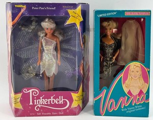 Tiger Toys Tinkerbell & Vanna White Dolls (Lot of 2)