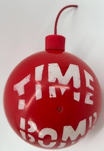 Red Time Bomb Hanging Sphere Novelty
