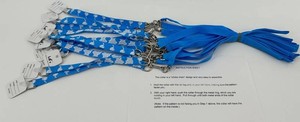 NEW - I.d.z Choke Chain Collars & Leads for Beanie Babies and Plush Toys - 12 - Light Blue