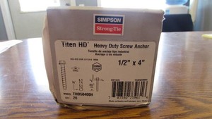 Simpson-Strong-Tie (15) Boxes of 12 x 4 Screw Anchors