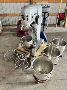 Hobart Stand Mixer with Attachments and Extra Mixing Bowls