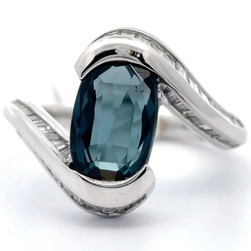 4.54 Carat Natural Spinel & Natural Diamond Ring in Platinum w GIA Report $23,870 Appraisal Included VIDEO