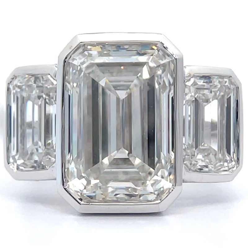 10.56 Carat Lab-Grown Diamond Ring in 14K White Gold w IGI Reports $14,999 Retail