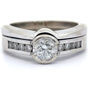 .83 Carat Round Natural Diamond Channel Wedding Bridal Estate Ring in 14k White Gold w Report $3,200 Appraisal Included VIDEO