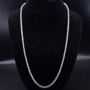 New 7.00 Carat Diamond Three-Prong Tennis Chain Necklace $3,995 Retail VIDEO