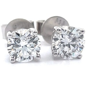 NEW 1.50 Carat Diamond Round Solitaire Classic Stud Earrings VIDEO