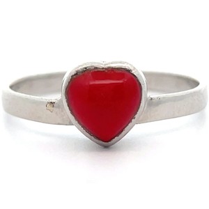Coral Heart Estate Ring VIDEO