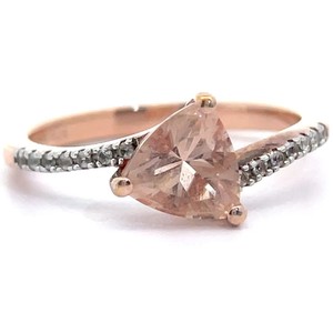 Estate Find Champagne Colored Stone & WhiteTopaz Curved Estate Ring VIDEO
