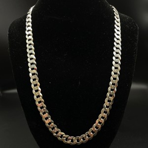 NEW 7.80mm Shiny Beveled Curb Link Chain 22 Necklace, Heavyweight 34.20 Grams