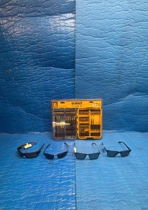 DeWalt 81pc bits and mens sunglasses