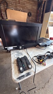 vintage tvs complete with remotes and cords