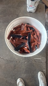 10 gallon bucket of plastic shims