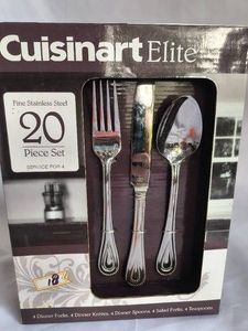 Cuisinart Elite-stainless steel 20 piece silverware set-NEW