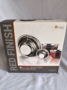 Imperial home-Four piece-stainless steel German mixing bowls  NEW