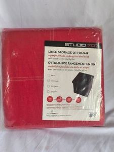 Studio 707 Storage Ottoman,Red-NEW