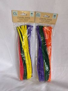 Chenille pipe cleaners-two packs-NEW