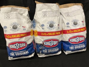 Kingsford Original Charcoal Briquets 12 Lb Value Pack (Lot of 3)