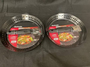 Chefmate Nonstick Grilling Skillet Set With Removable Handle (Lot of 2)
