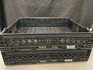 Set of 2 Tosca 65126 Collapsible Plastic Crates
