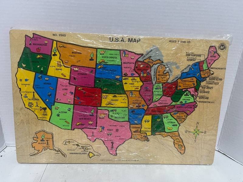 1994 Wooden United States Puzzle