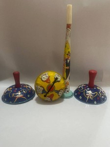 Set of 4 Vintage Tin Litho Noise Makers