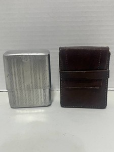 2 Vintage Cigarette Cases Aluminum by Park Indust. USA