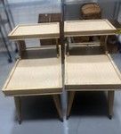 Pair of Blonde Mid Century Modern Tables