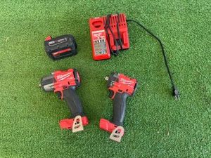 Milwaukee 12 Compact-Square Ring Impact Wrench, 38 Friction Ring Mid-Torque Impact Wrench, Charger & XC 5.0 Battery