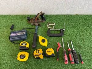 Mixed Tool Lot, Planer, Clamps, Portawattz & Tape Measures