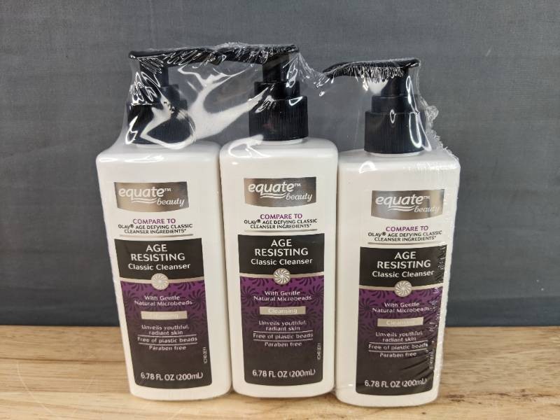 Equate Age Resisting Classic Cleanser for Healthy Younger Looking Skin,3 Total Bottles, 6.78 Fl oz Each - Brand New Z