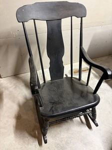 Black Wooden Adult Rocking Chair