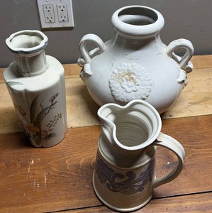 Andrea by Sadek Hand-Painted Vase Mixed Lot, 3 Total