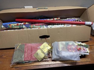 Holiday Wrapping Paper and Gift Bag Mixed Lot