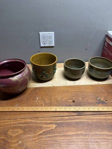 Handmade Pottery Bowls, 4 Total