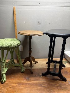 Three Pedestal Accent Tables