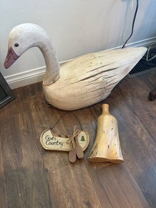 Wooden Swan Decor, Bell & Gods Country Sign Mixed Lot