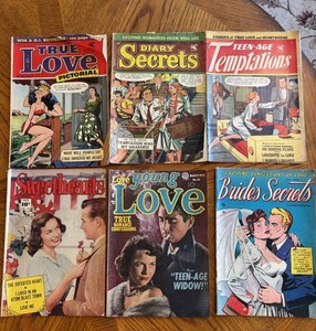Vintage Romance Pulp Magazines, 6 Total