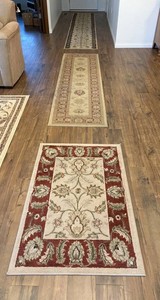 Karachi Bisque Area Rug and Rug Runners, 3 Total