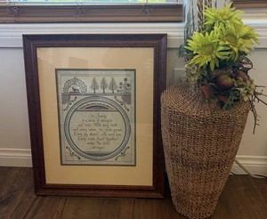 Framed Scissor Cut Art & Decorative Woven Basket Arrangement Mixed, 2 Total