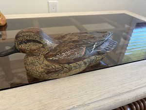 Hand-Carved Duck Decoy by artist Chas Moore