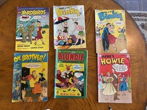 Vintage Comic Book Mixed Lot of 6 - YARDBIRDS, Binky, Blondie & More